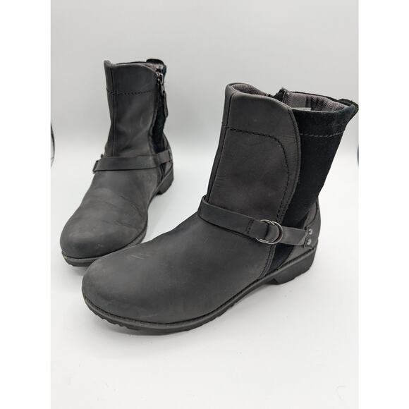 Eddie Bauer | Covey 2.0 Winter Ankle Boots Brown Leather Side Zip | US 9 - Picture 1 of 11